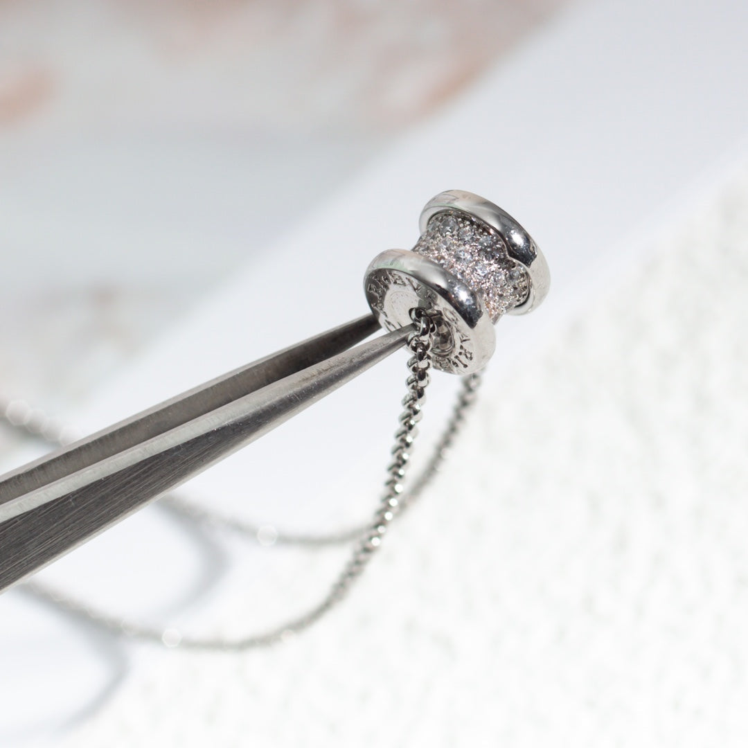 [Kincade Jewelery]ZERO 1 SILVER DIAMOND NECKLACE