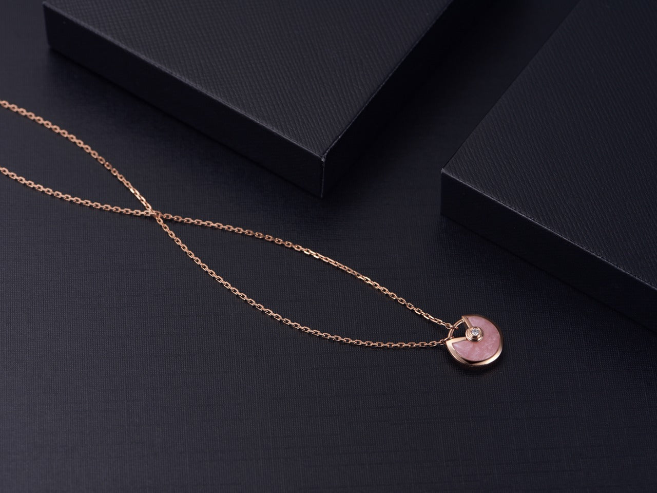 [Kincade Jewelery]AMULETTE ROSE GOLD PINK MOP NECKLACE