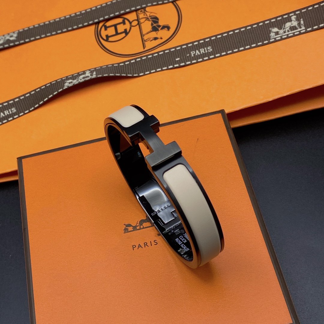 [Kincade Jewelery]H BRACELET 12MM BLACK BEIGE CERAMIC