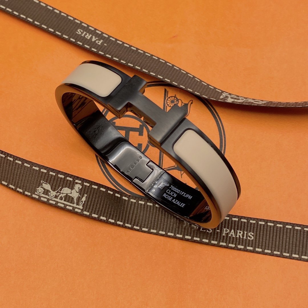 [Kincade Jewelery]H BRACELET 12MM BLACK BEIGE CERAMIC