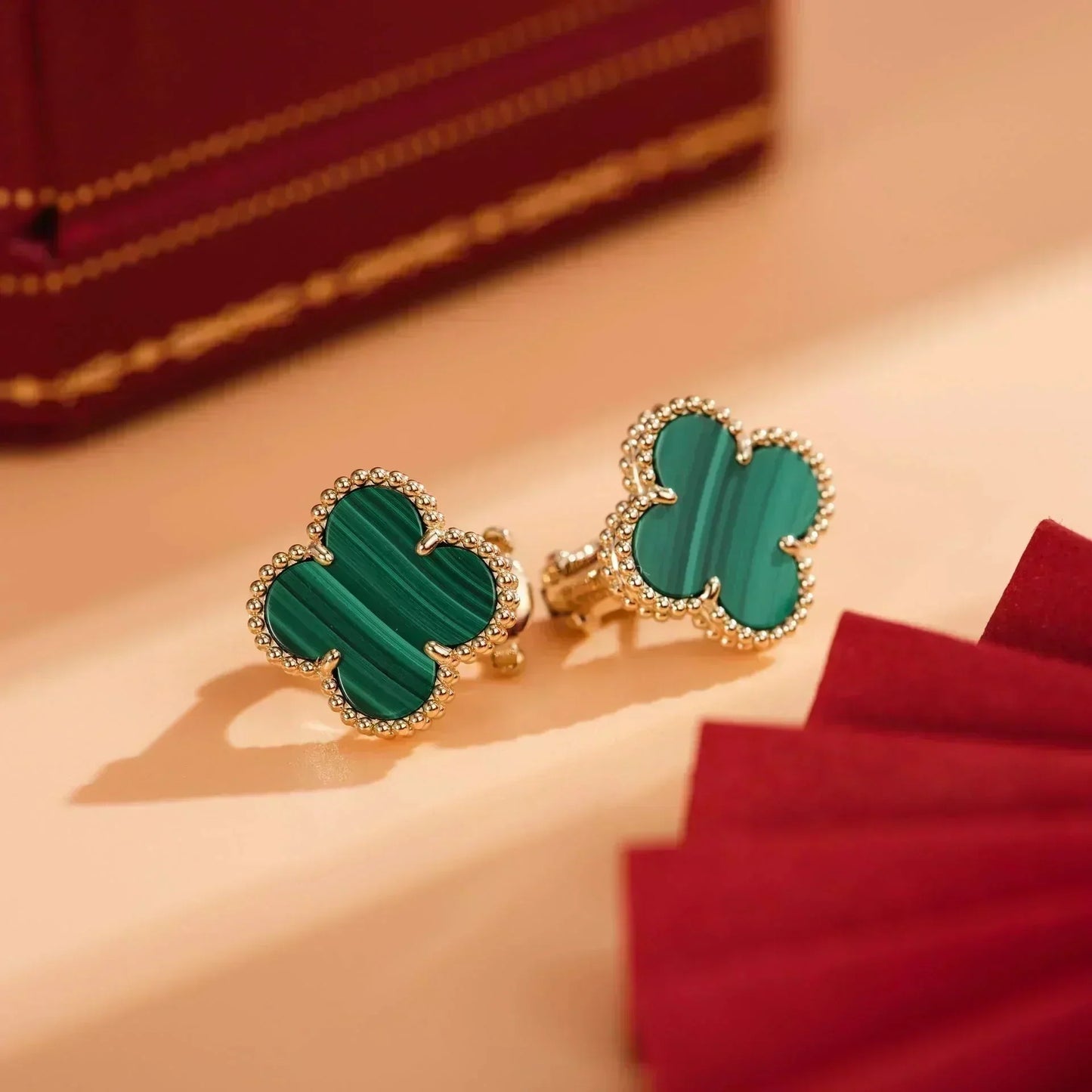 [Kincade Jewelery]Kincade MEDIUM 1 MOTIFS MALACHITE  EARRINGS