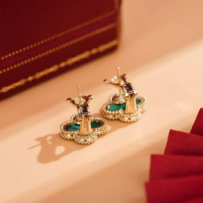 [Kincade Jewelery]Kincade MEDIUM 1 MOTIFS MALACHITE  EARRINGS