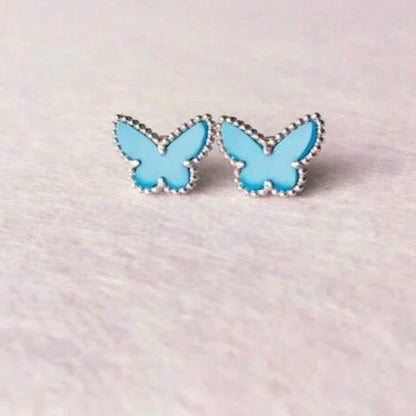 [Kincade Jewelery]BUTTERFLY TURQUOISE EARRINGS SILVER