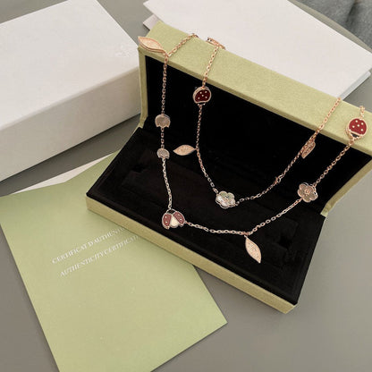 [Kincade Jewelery]LUCKY SPRING 15 MOTIFS ROSE GOLD NECKLACE