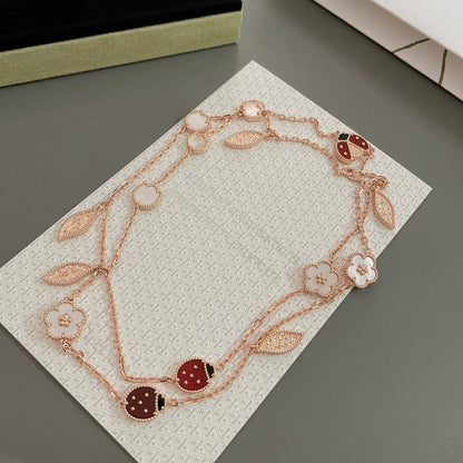 [Kincade Jewelery]LUCKY SPRING 15 MOTIFS ROSE GOLD NECKLACE