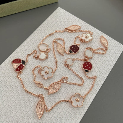 [Kincade Jewelery]LUCKY SPRING 15 MOTIFS ROSE GOLD NECKLACE
