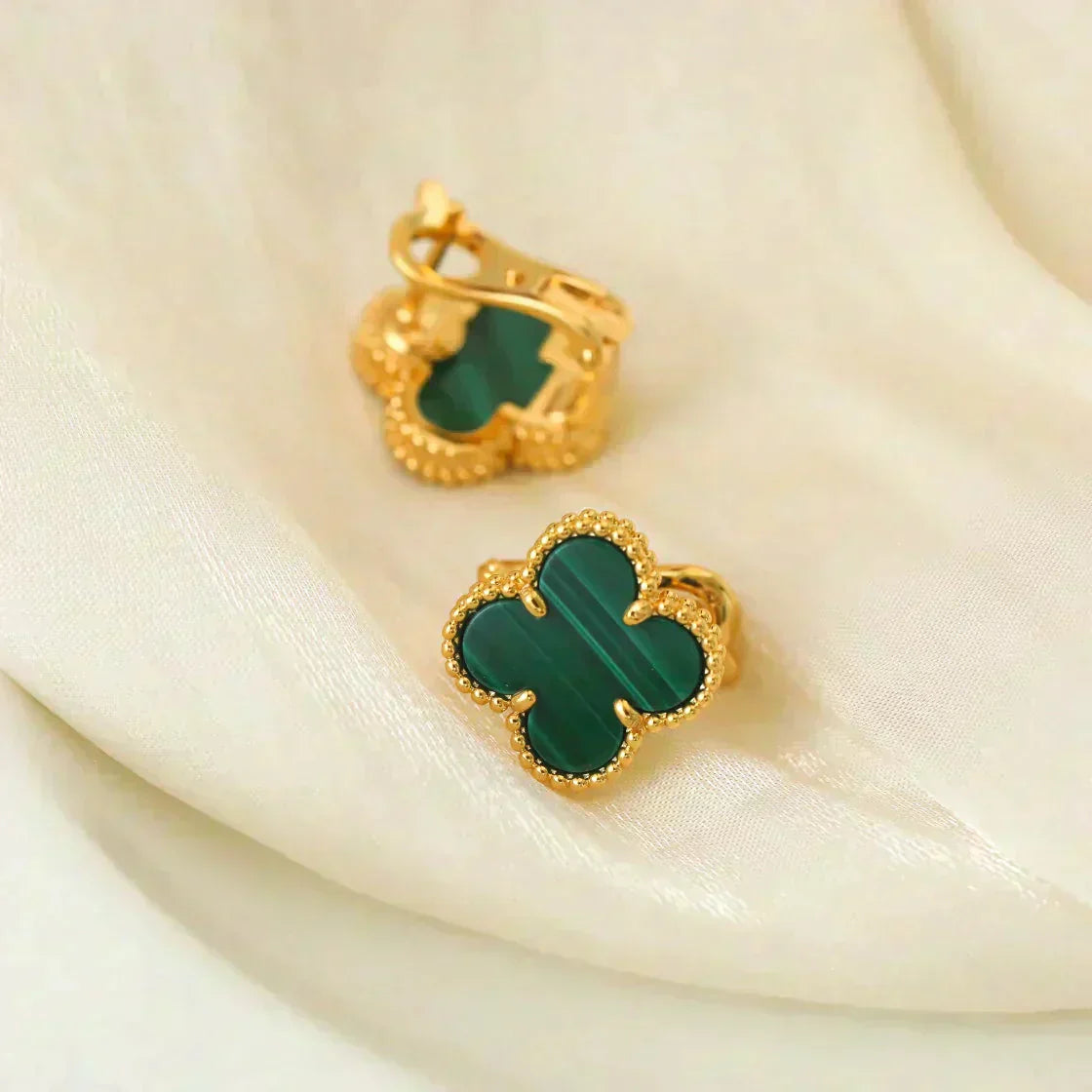 [Kincade Jewelery]Kincade MEDIUM 1 MOTIFS MALACHITE  EARRINGS