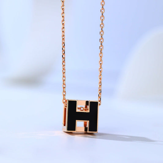 [Kincade Jewelery]H CAGE PINK GOLD NECKLACE