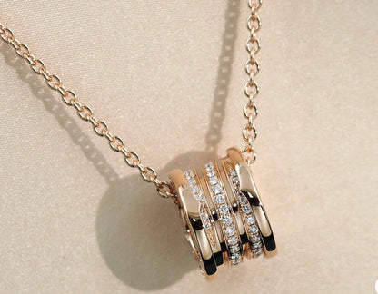 [Kincade Jewelery]ZERO 1 PINK GOLD DIAMOND NECKLACE