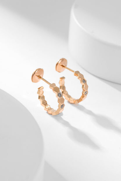 [Kincade Jewelery]BEE LOVE DIAMOND HOOP EARRINGS