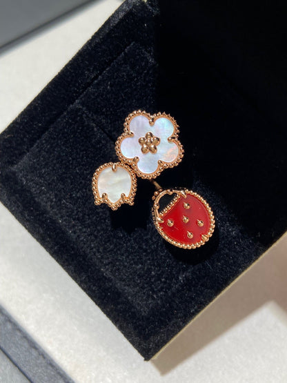 [Kincade Jewelery]LUCKY 3 MOTIF ROSE GOLD RING