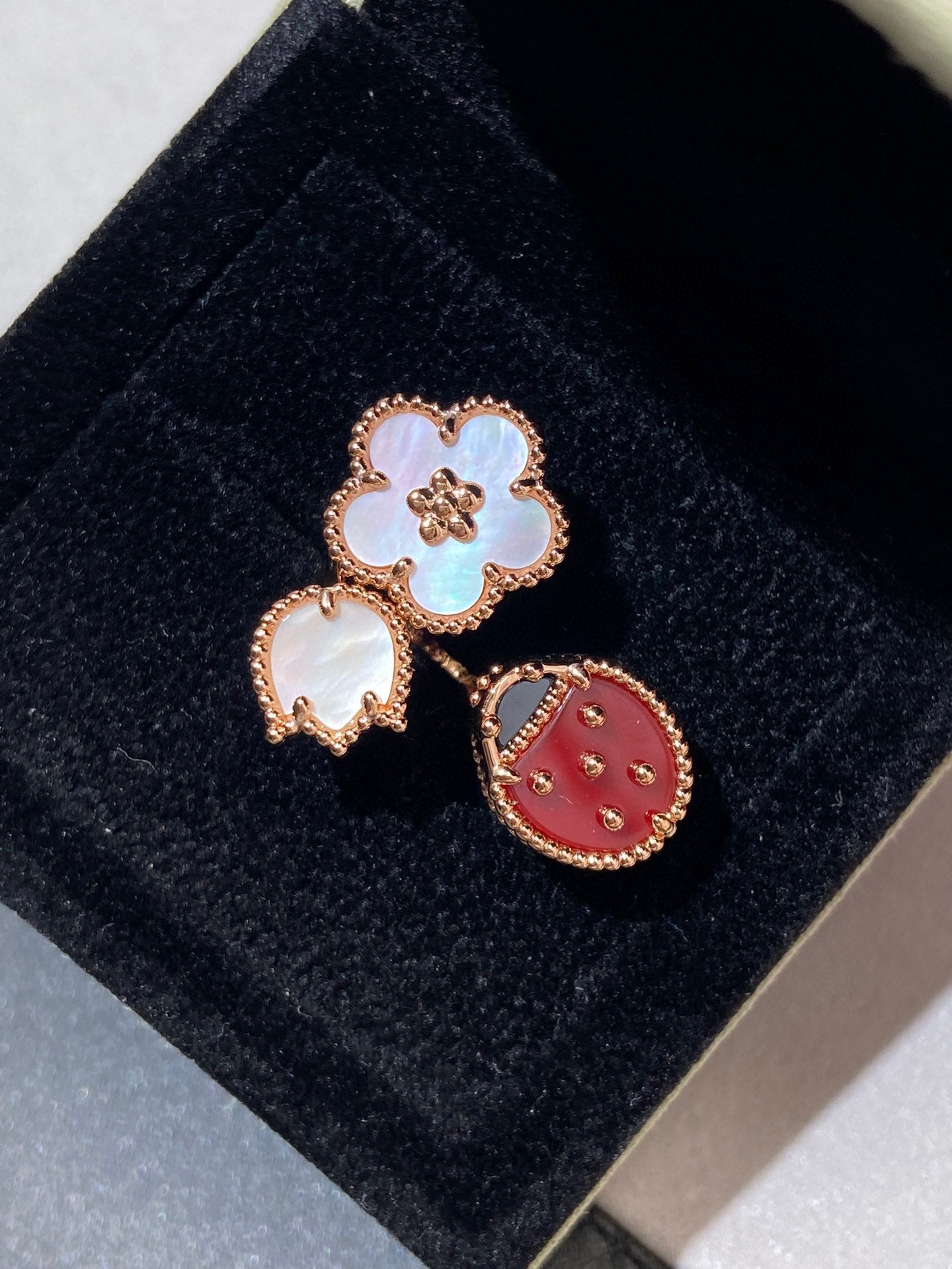 [Kincade Jewelery]LUCKY 3 MOTIF ROSE GOLD RING