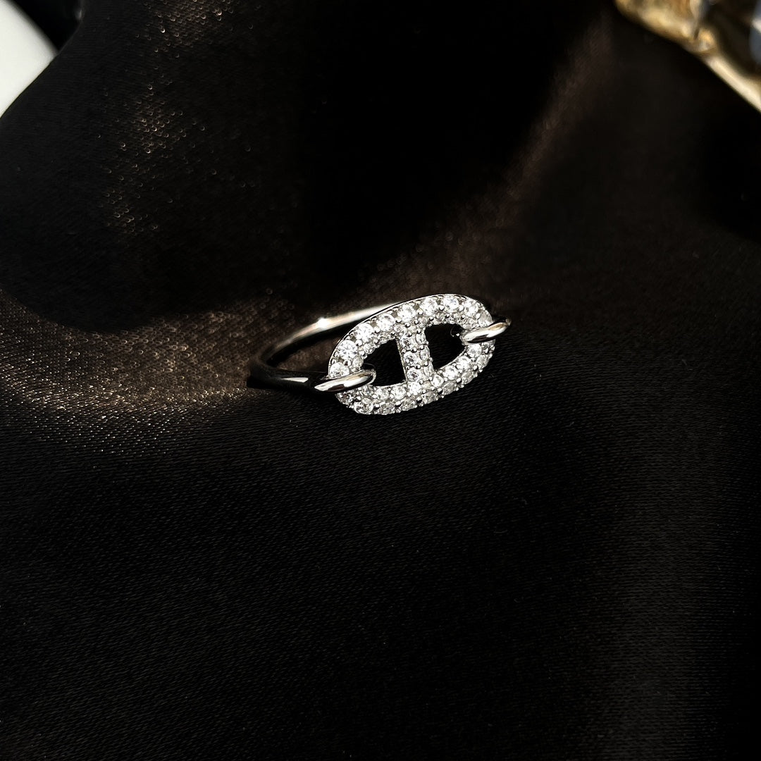 [Kincade Jewelery]RONDE SMALL SILVER DIAMOND RING