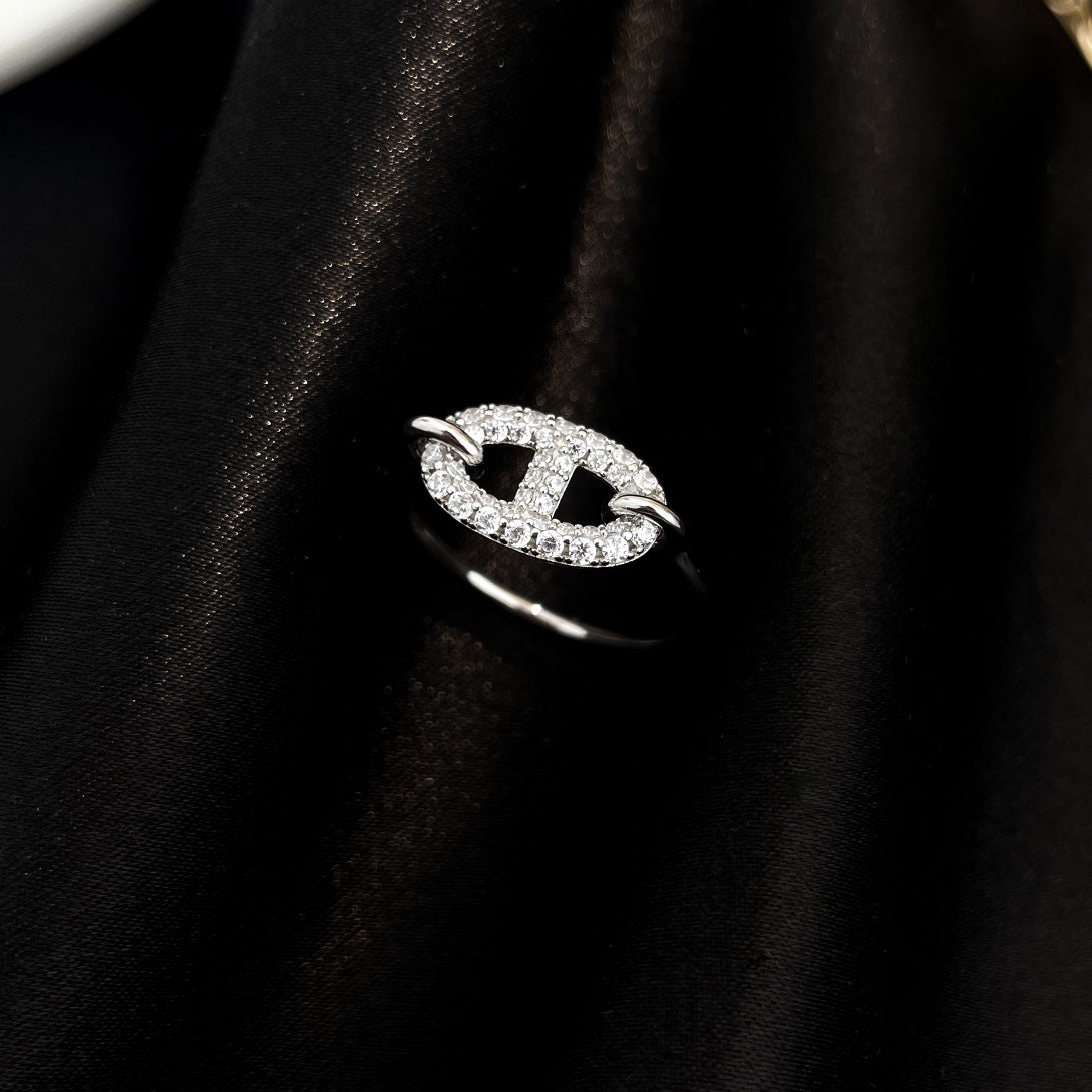 [Kincade Jewelery]RONDE SMALL SILVER DIAMOND RING