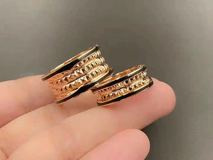 [Kincade Jewelery]ZERO 1 ROCK BLACK CERAMIC PINK GOLD LARGE MODEL