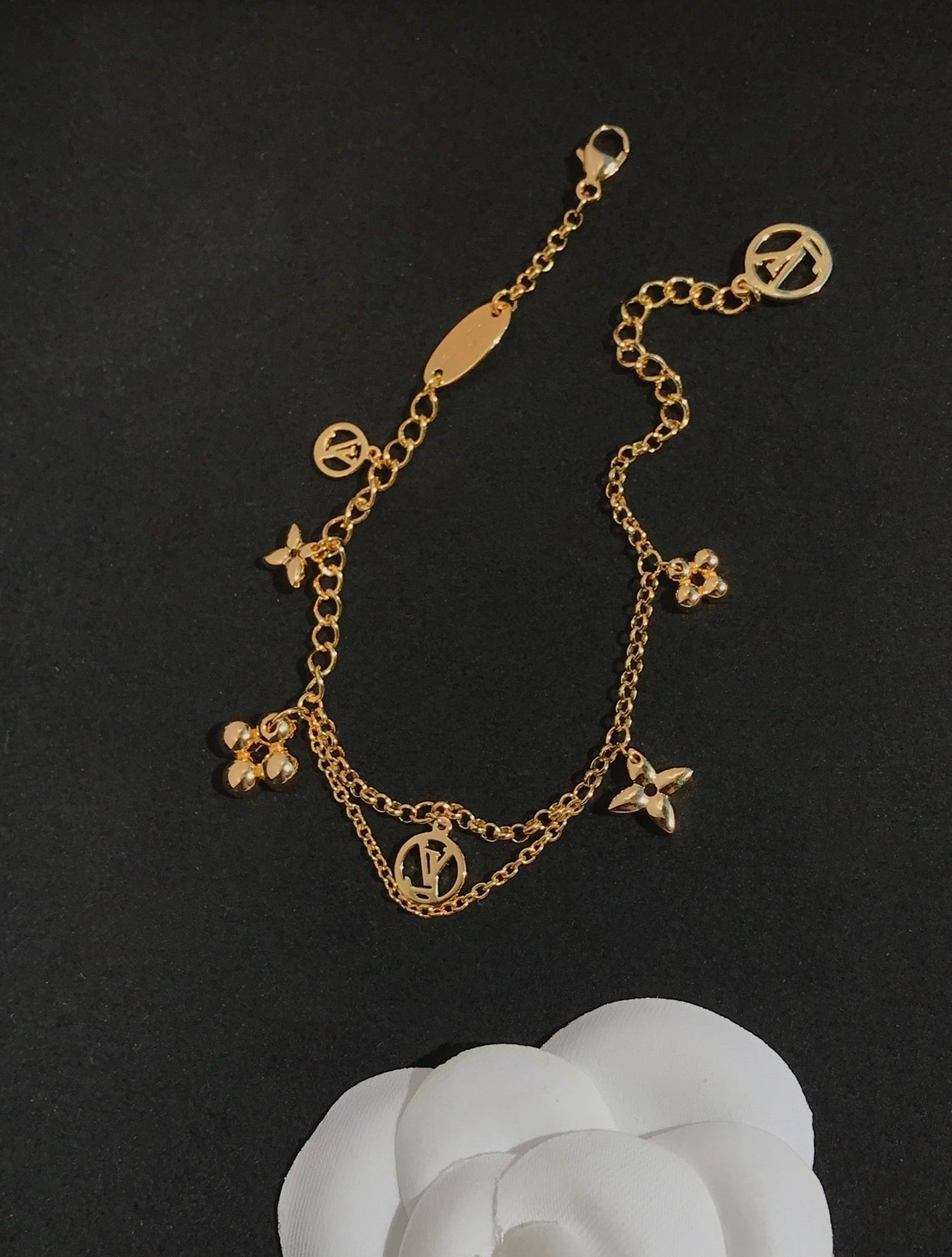 [Kincade Jewelery]BLOOMING PINK GOLD MOP BRACELET