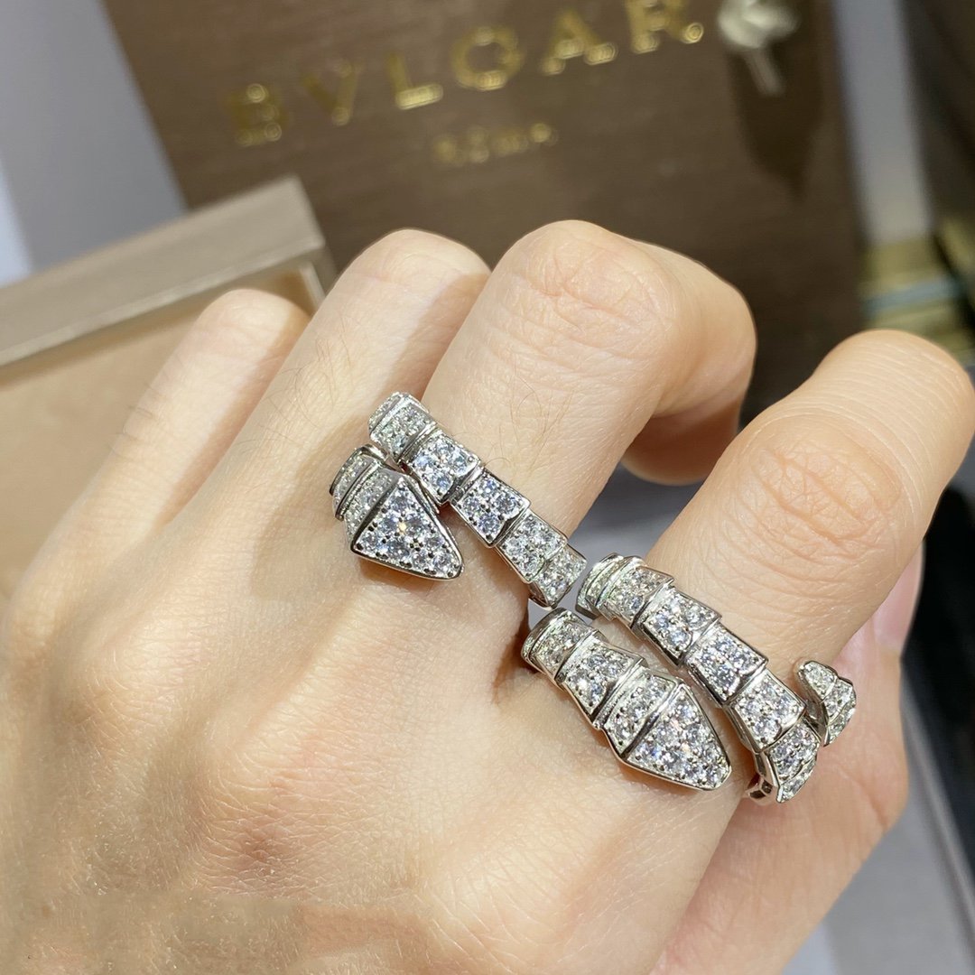 [Kincade Jewelery]SERPENTI RING SILVER DIAMOND PAVED
