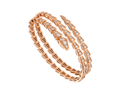 [Kincade Jewelery]SERPENTI BRACELET PINK GOLD DIAMOND DOUBLE ROW