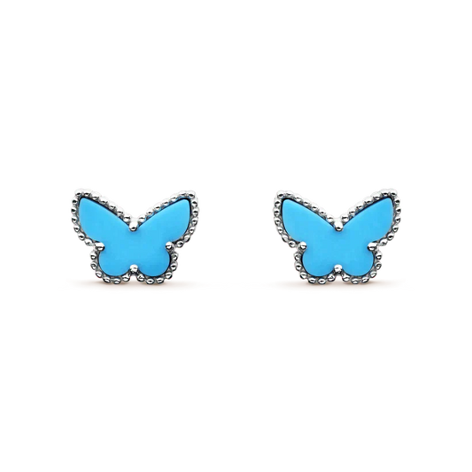 [Kincade Jewelery]BUTTERFLY TURQUOISE EARRINGS SILVER
