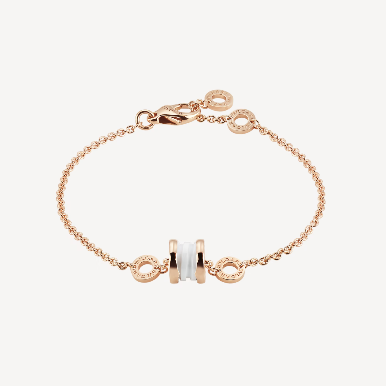 [Kincade Jewelery]ZERO 1 SOFT PINK GOLD AND WHITE CERAMIC BRACELET