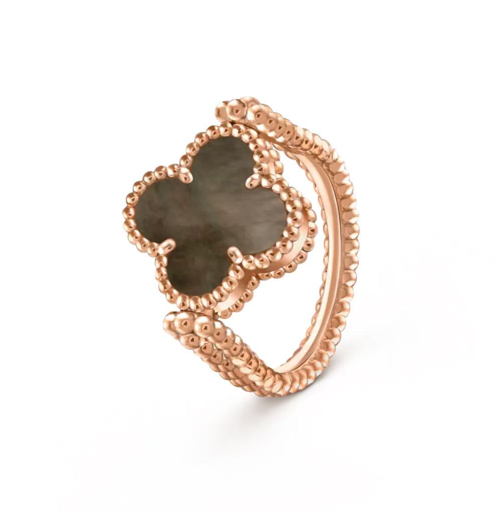 [Kincade Jewelery]CLOVER RIVERSIBLE GREY MOP RING