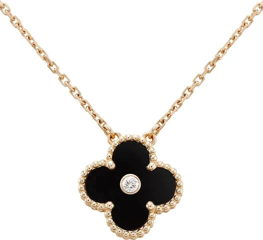 [Kincade Jewelery]Kincade 15MM DIAMOND ONYX NECKLACE