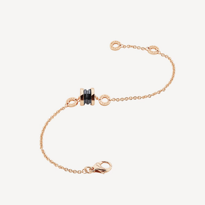 [Kincade Jewelery]ZERO 1 SOFT PINK GOLD AND BLACK CERAMIC BRACELET