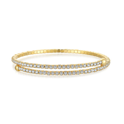 [Kincade Jewelery]Row of Diamonds Round Fashion Bracelet