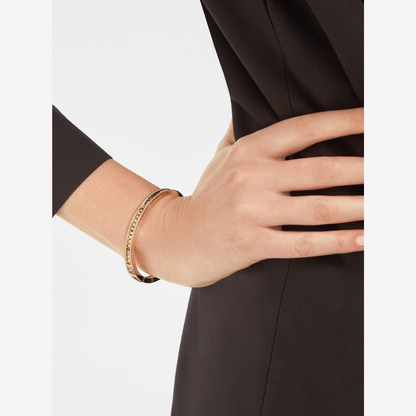 [Kincade Jewelery]ZERO 1 SPIRAL AND PAVED DIAMOND GOLD BRACELET