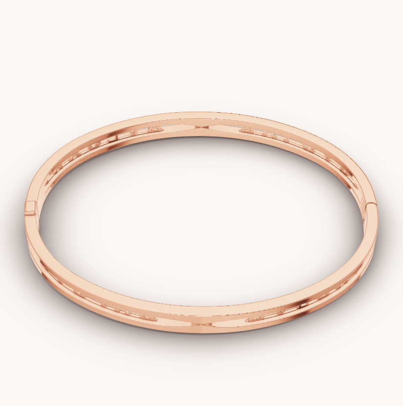 [Kincade Jewelery]ZERO 1 SPIRAL LOGO PINK GOLD BRACELET