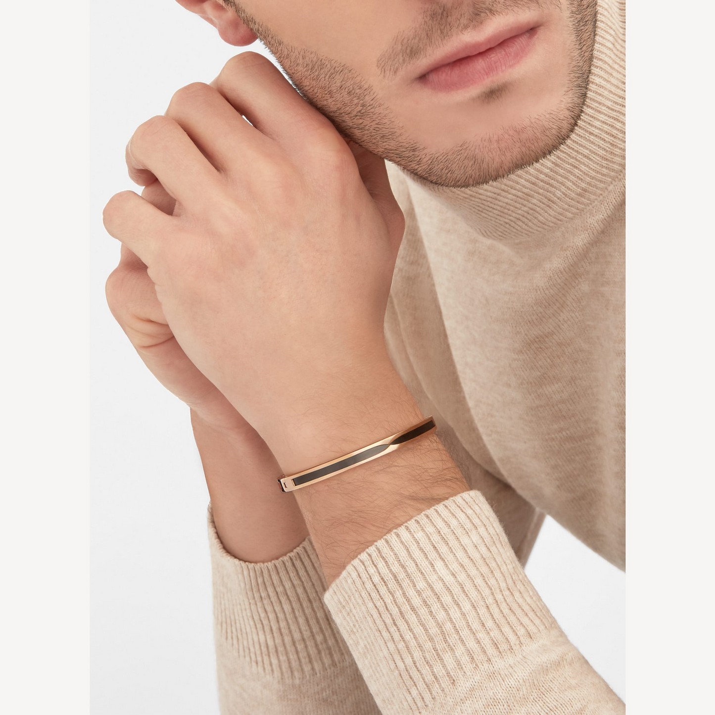 [Kincade Jewelery]ZERO 1 PINK GOLD WITH BLACK CERAMIC BRACELET