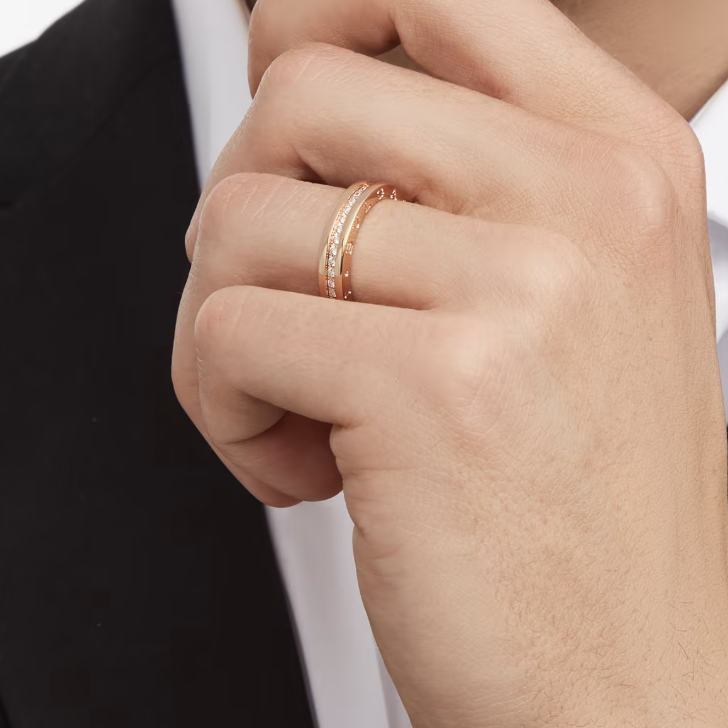 [Kincade Jewelery]ZERO 1 ONE-BAND PAVED DIAMONDS ON THE SPIRAL RING