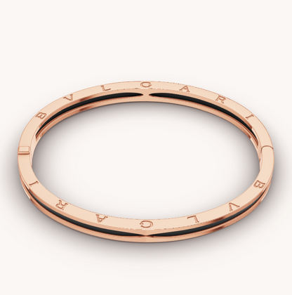 [Kincade Jewelery]ZERO 1 PINK GOLD WITH BLACK CERAMIC BRACELET