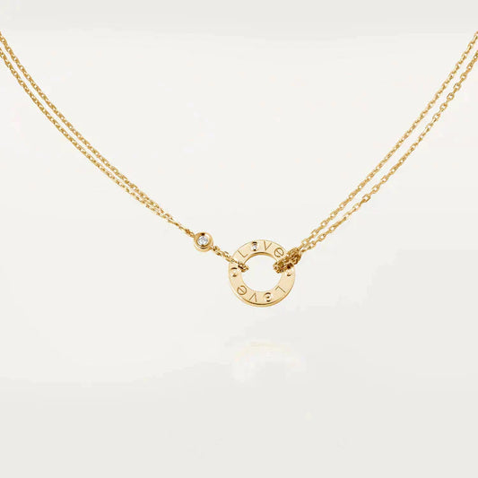[Kincade Jewelery]LOVE NECKLACE 16MM 2 DIAMONDS