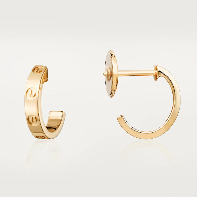 [Kincade Jewelery]LOVE EARRINGS 2.65MM PINK GOLD