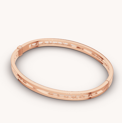 [Kincade Jewelery]ZERO 1 SPIRAL LOGO PINK GOLD BRACELET