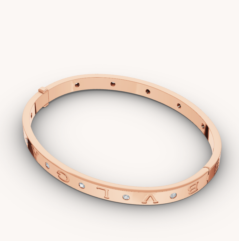 [Kincade Jewelery]ZERO 1 PINK GOLD 12 DIAMONDS BRACELET