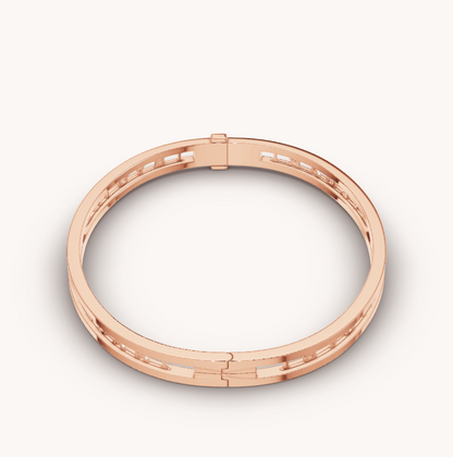[Kincade Jewelery]ZERO 1 SPIRAL LOGO PINK GOLD BRACELET