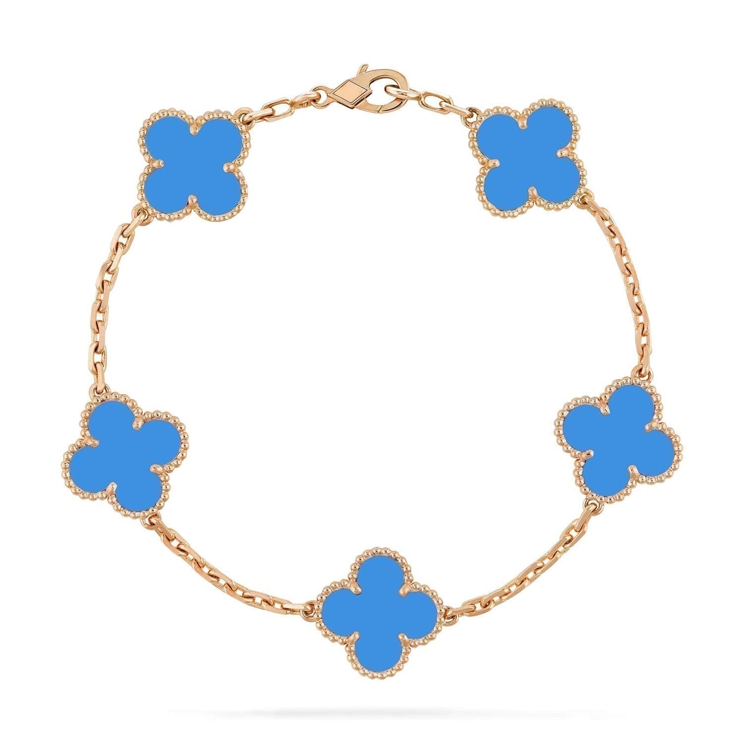 [Kincade Jewelery]Kincade 5 MOTIFS BLUE AGATE BRACELET