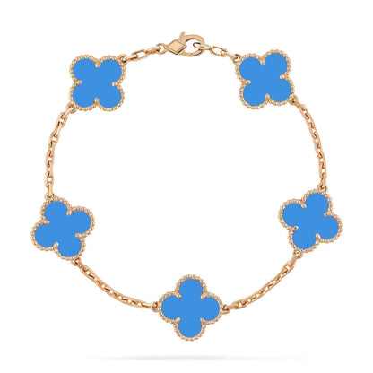 [Kincade Jewelery]Kincade 5 MOTIFS BLUE AGATE BRACELET