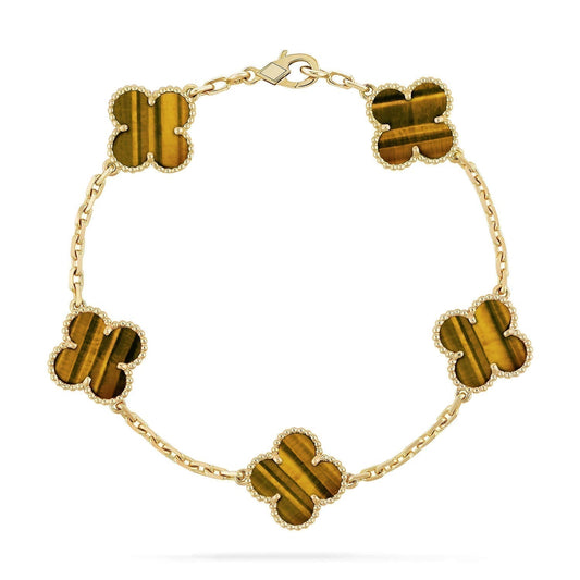 [Kincade Jewelery]Kincade  5 MOTIFS TIGER EYE BRACELET