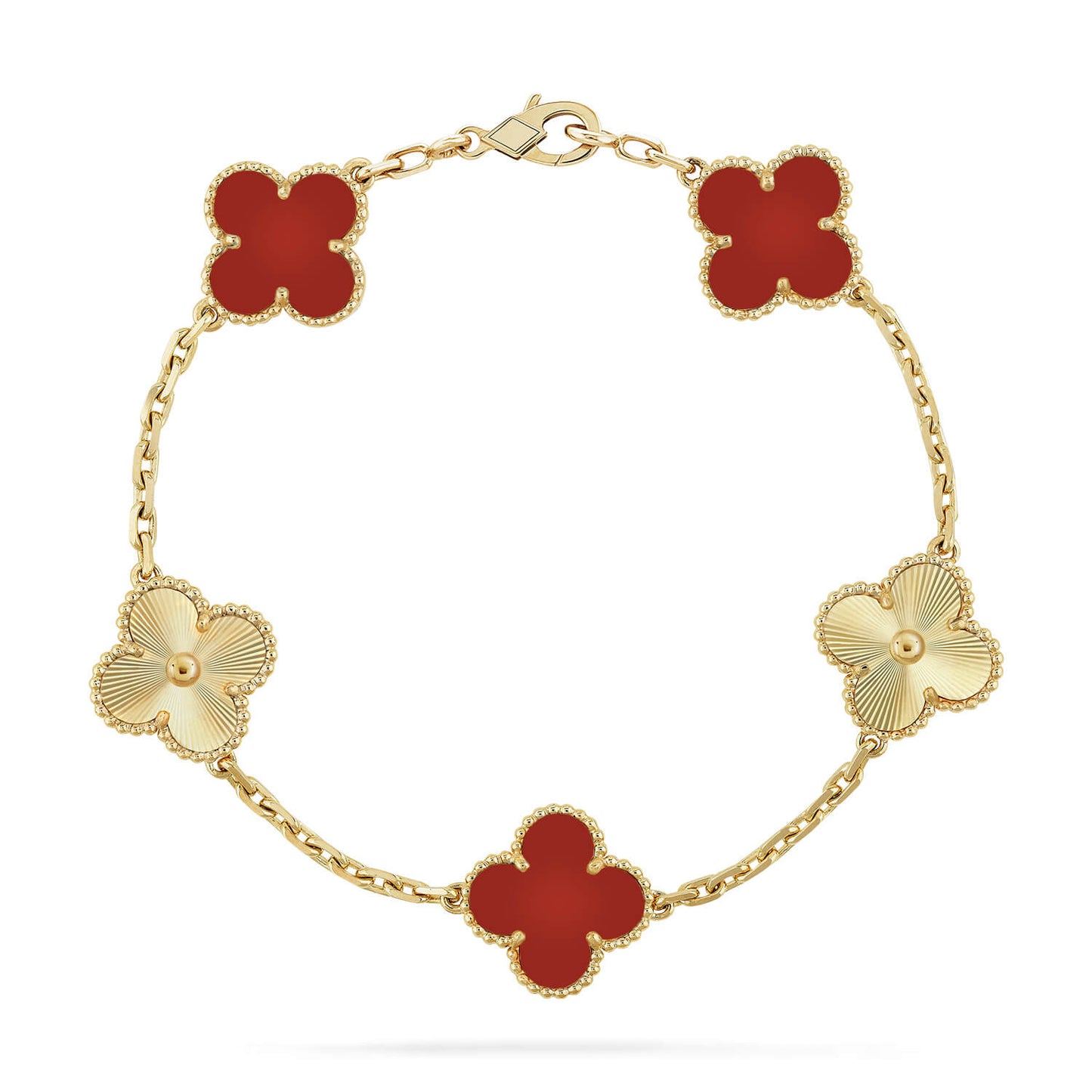 [Kincade Jewelery]Kincade  5 MOTIFS CARNELIAN GOLD BRACELET