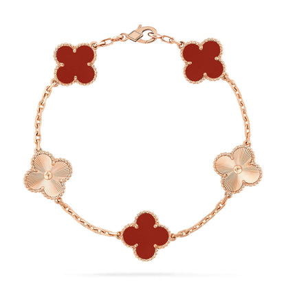 [Kincade Jewelery]Kincade  5 MOTIFS CARNELIAN GOLD BRACELET