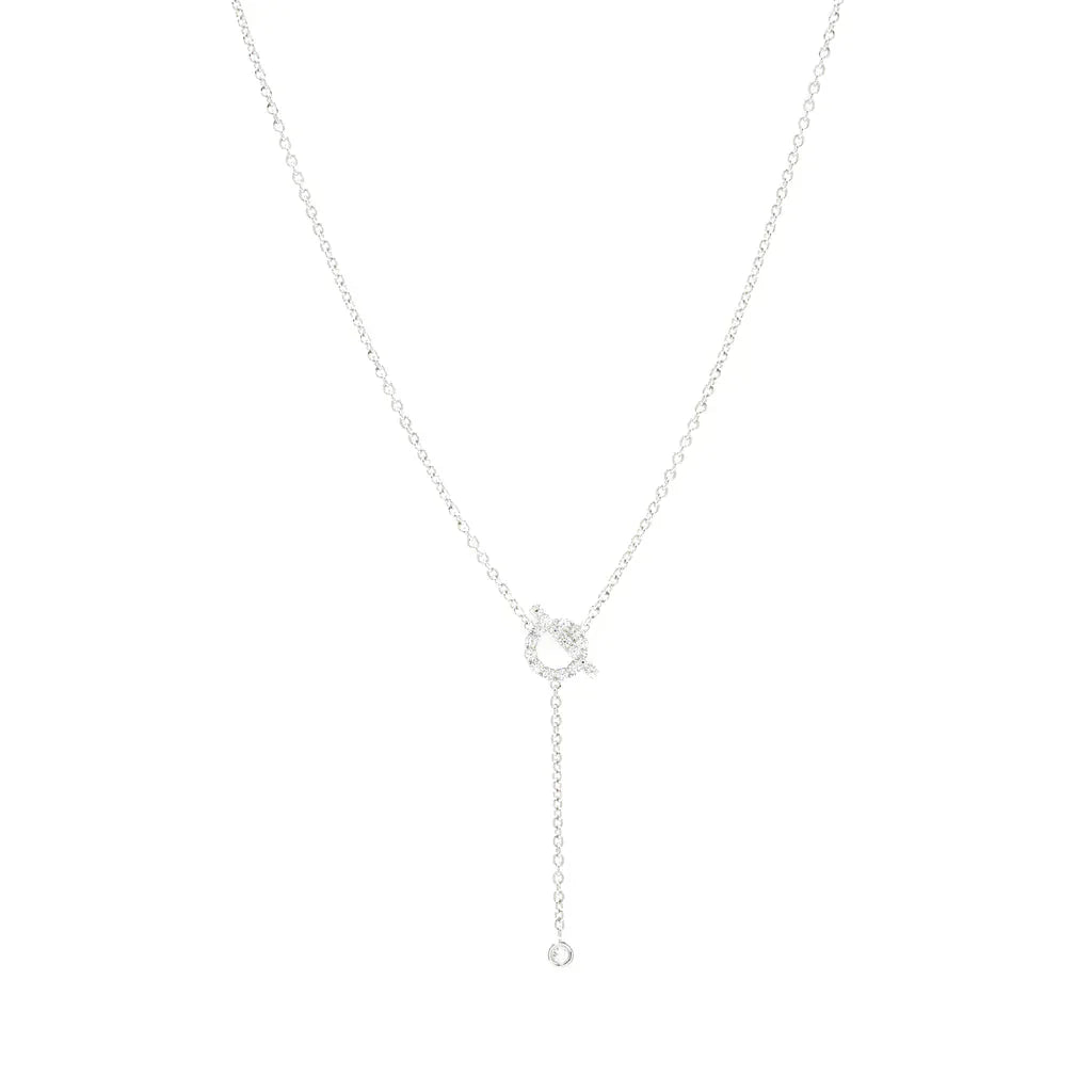 [Kincade Jewelery]FINESSE SILVER DIAMOND NECKLACE