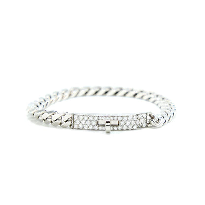 [Kincade Jewelery]KELLY CHAIN SILVER DIAMOND BRACELET