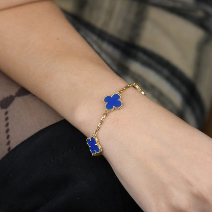 [Kincade Jewelery]Kincade 5 MOTIFS BLUE AGATE BRACELET