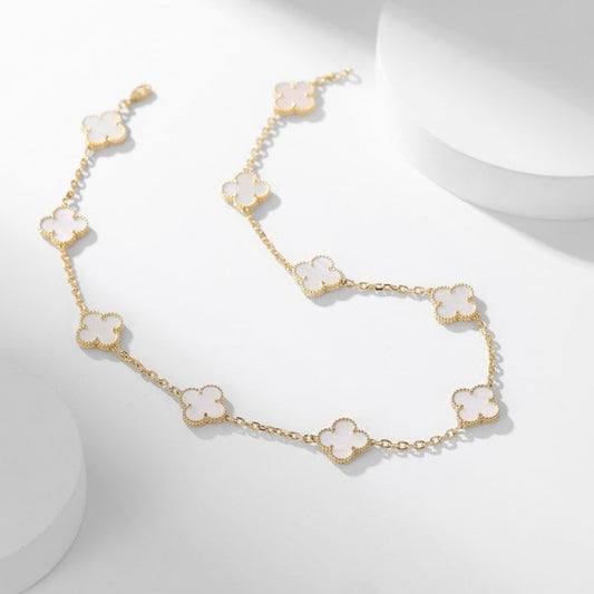 [Kincade Jewelery]KincadeS THE 10-MOTIFS WHITE MOTHER OF PEARL NECKLACE