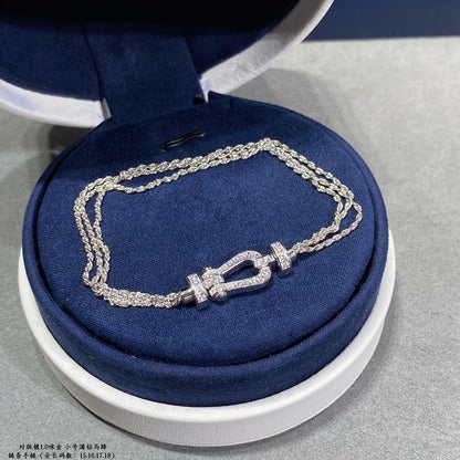 [Kincade Jewelery]FORCE SMALL HORSESHOE  DIAMOND CHAIN ROPE BRACELET