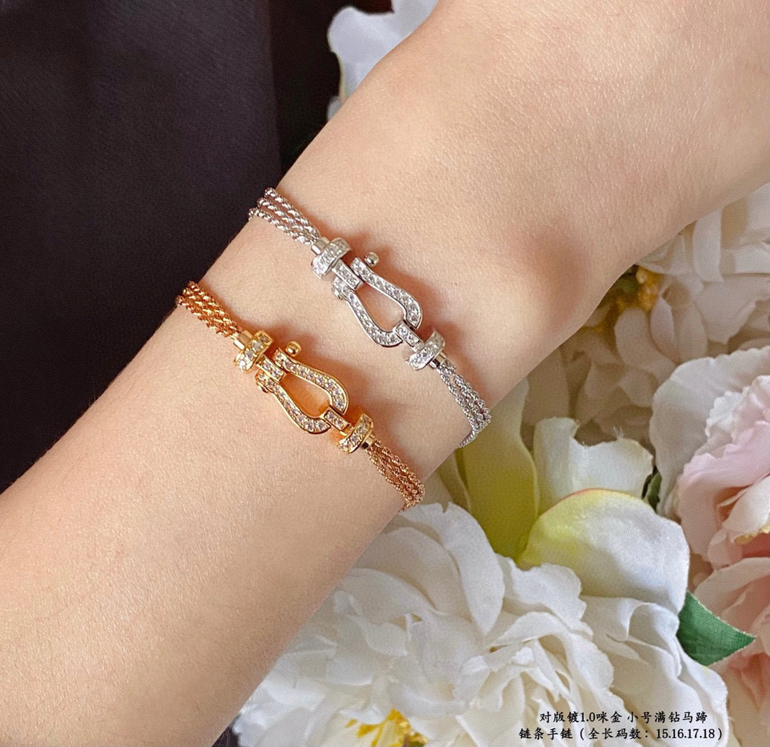 [Kincade Jewelery]FORCE SMALL HORSESHOE  DIAMOND CHAIN ROPE BRACELET