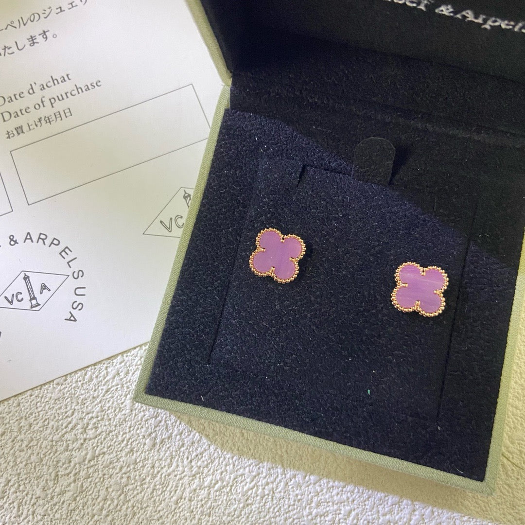 [Kincade Jewelery]Kincade MINI 9.5MM  PURPLE VIOLET EARRINGS